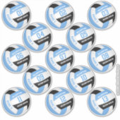 13バレーボールの選手がライトブルーの黒を名乗る シール (正面)