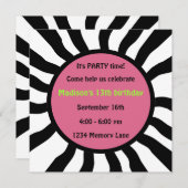 13パーソナライズされた歳の誕生日パーティーの招待 招待状 (正面/裏面)