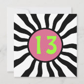 13パーソナライズされた歳の誕生日パーティーの招待 招待状 (裏面)