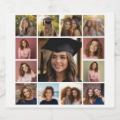 13フォトインスタグラムのコラージュ（緑） ビールラベル (シングルラベル)