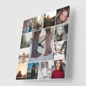 13フォトカスタムコラージュテンプレートの作成 スクエア壁時計 (傾斜)