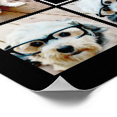 13フォトコラージモノグラムブラック – カラー編集可能 ポスター (角)