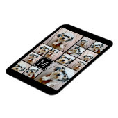 13フォトコラージモノグラムブラック – カラー編集可能 マグネット (左側)