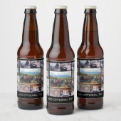13フォトコラージュと1つの大きな写真を中央に配置 ビールラベル (ボトル)