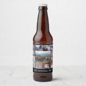 13フォトコラージュと1つの大きな写真を中央に配置 ビールラベル (正面)