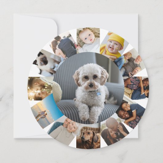 13フォトコラージュパーソナライズされた シーズンカード (正面)