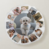 13フォトコラージュパーソナライズされた ラウンドクッション (裏面)