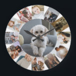 13フォトコラージュパーソナライズされた ラージ壁時計<br><div class="desc">13写真コラージュパーソナライズされたテンプレートの壁時計…単に自分の写真をこの壁時計に追加素晴らし..簡単をパーソナライズする…リカソからカスタマイズ可能な写真テンプレート時計 – 完璧なギフト – アイディア</div>