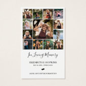 13フォトコラージュ葬儀記念祈りの言葉カード (正面)