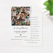 13フォトコラージュ葬儀記念祈りの言葉カード (デスク)