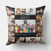 13フォトコラージュ音楽先生パーソナライズされたギフト クッション (裏面)
