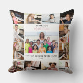13フォトコラージュ音楽先生パーソナライズされたギフト クッション (正面)