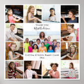 13フォトコラージュ音楽先生パーソナライズされたギフト ポスター (正面)