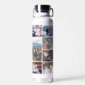 13フォトコラージュ – 中央に1つの大きな写真 ウォーターボトル (背面)