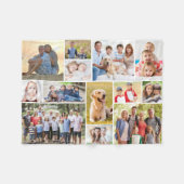 13フォトユニークコラージミニマルシンプルリスト フリースブランケット (正面(横))