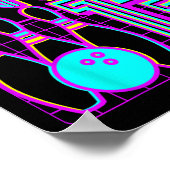 13ボーリングボウリングをする人、 クリケットの投手13th誕生日パーティーにロールイン ポスター (角)