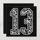 13ポリネシアのタトゥーナンバー13スポーツファンダークプレ シーズンカード (正面/裏面)