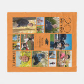 13モダンフォトコラージュのクラス年のカスタム色 フリースブランケット (正面(横))