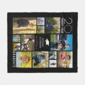 13モダンフォトコラージュのクラス年のカスタム色 フリースブランケット (正面(横))