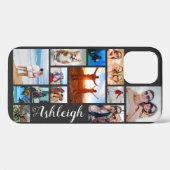 13モダンフォトコラージュのスクリプト名カスタム色 Case-Mate iPhoneケース (裏面 (横))