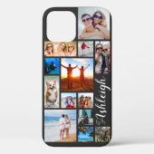 13モダンフォトコラージュのスクリプト名カスタム色 Case-Mate iPhoneケース (裏面)