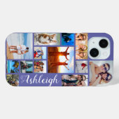 13モダンフォトコラージュのスクリプト名カスタム色 Case-Mate iPhoneケース (裏面 (横))