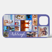 13モダンフォトコラージュのスクリプト名カスタム色 Case-Mate iPhoneケース (裏面 (横))