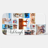 13モダンフォトコラージュ名スタイリッシュの色カスタム付け Case-Mate iPhoneケース (裏面 (横))