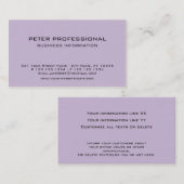 13モダンプロフェッショナル名刺（紫） 名刺 (正面/裏面)