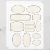 13ラベルフランスののヴィンテージパーチメント (正面/裏面)