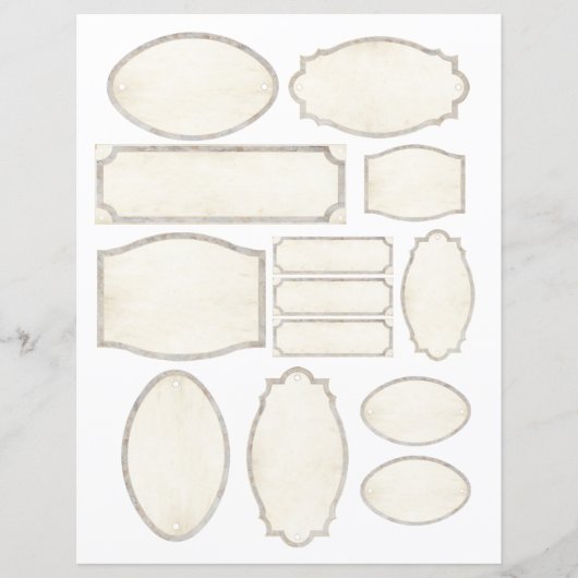 13ラベルフランスののヴィンテージパーチメント (正面)