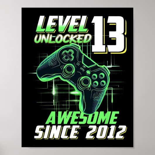 13レベル解放 2012年からスゴイ 13歳の誕生日 ポスター (正面)