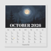 13ヶ月間の月相黄道帯10月カレンダー (正面)