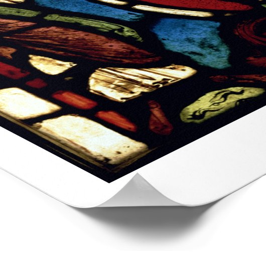 13世紀のジェシーの木（ステンドグラス） ポスター (角)