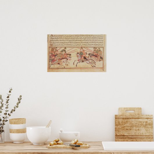 13世紀のモンゴル族間の戦い ポスター (キッチン)