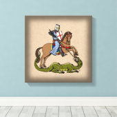13世紀の聖ジョージとドラゴン キャンバスプリント (インサイチュ (ウッドフロア))