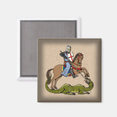 13世紀の聖ジョージとドラゴン マグネット (正面/裏面)