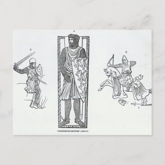 13世紀の鎧 ポストカード (正面)