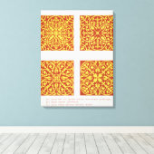 13世紀タイルデザイン、'Specからのイラストレーション キャンバスプリント (インサイチュ (ウッドフロア))