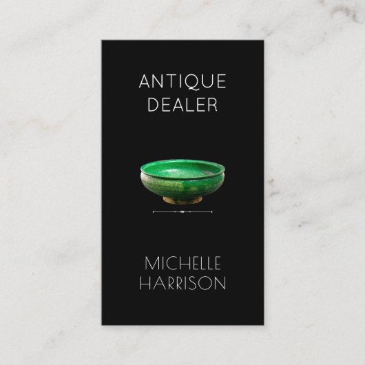 13世紀ボウルアンティークディーラーアンティーク店 名刺 (正面)