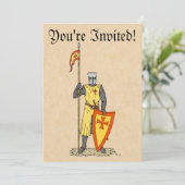 13世紀初めの中世騎士 招待状 (スタンド正面)