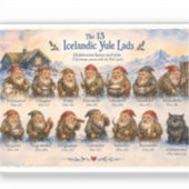 13人のユール・ラッドによるアイスランドのクリスマス シール (正面)