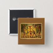 13人の曲芸師のTシャツの古いサーカスポスター 缶バッジ (正面&裏面)