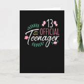 13公式10代の若者女子誕生日ギフト カード (正面)