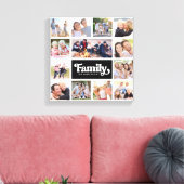 13写真コラージュ家族モノグラム キャンバスプリント (インサイチュ (リビング))