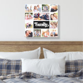 13写真コラージュ家族モノグラム キャンバスプリント (インサイチュ (寝室))