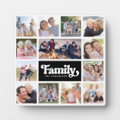 13写真コラージュ家族モノグラム フォトプラーク (正面)