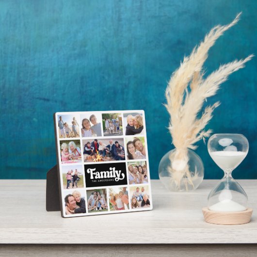 13写真コラージュ家族モノグラム フォトプラーク (インサイチュ)