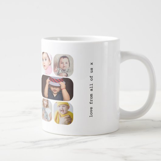 13写真パーソナライズされたと文字 ジャンボコーヒーマグカップ (右)