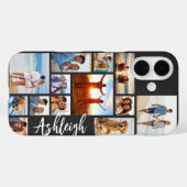 13写真モダンコラージュのスクリプトあなたの色の名前 Case-Mate iPhoneケース (裏面 (横))